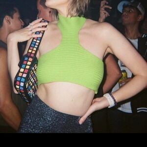 Brat Green Crop Top